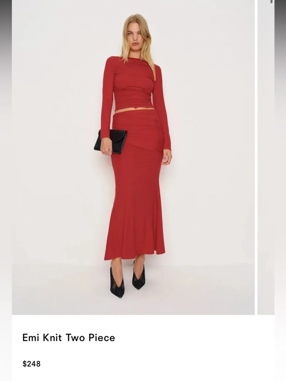 Reformation Emi Knit Two Piece: Skirt and Top Set - Picture 5 of 5